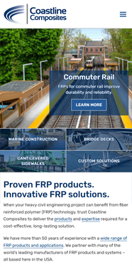 www.coastlinecomposites.com mobile screenshot